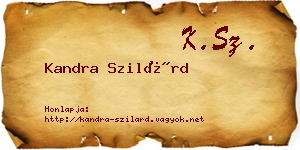 Kandra Szilárd névjegykártya